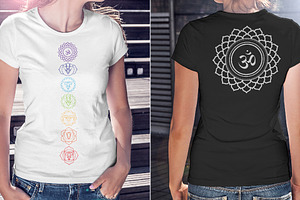 Chakra Animal Flower Symbols Set