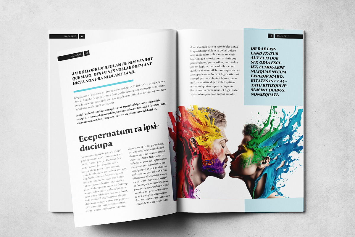 Clean Magazine Print Layout Template