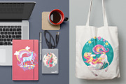 Cute Unicorn Mythical Animal Bundle, an Animal Illustration by defarmerdesign (Thumbnail 2 of 3)