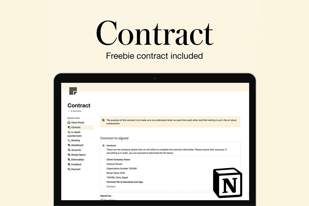 Notion Client Portal Project Tracker, a Branding & Logo Template by Maeven (Photo 4 of 10)
