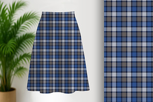 Navy Decorative Plaid Seamless