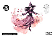 Watercolor Halloween Clipart Bundle, a Seasonal Illustration by Creative Arslan (Thumbnail 9 of 11)