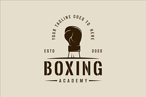 boxing logo vector vintage design, a Branding & Logo Template by zyxroun shop