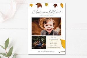Fall Mini Session Template, a Flyer Template by By Stephanie Design
