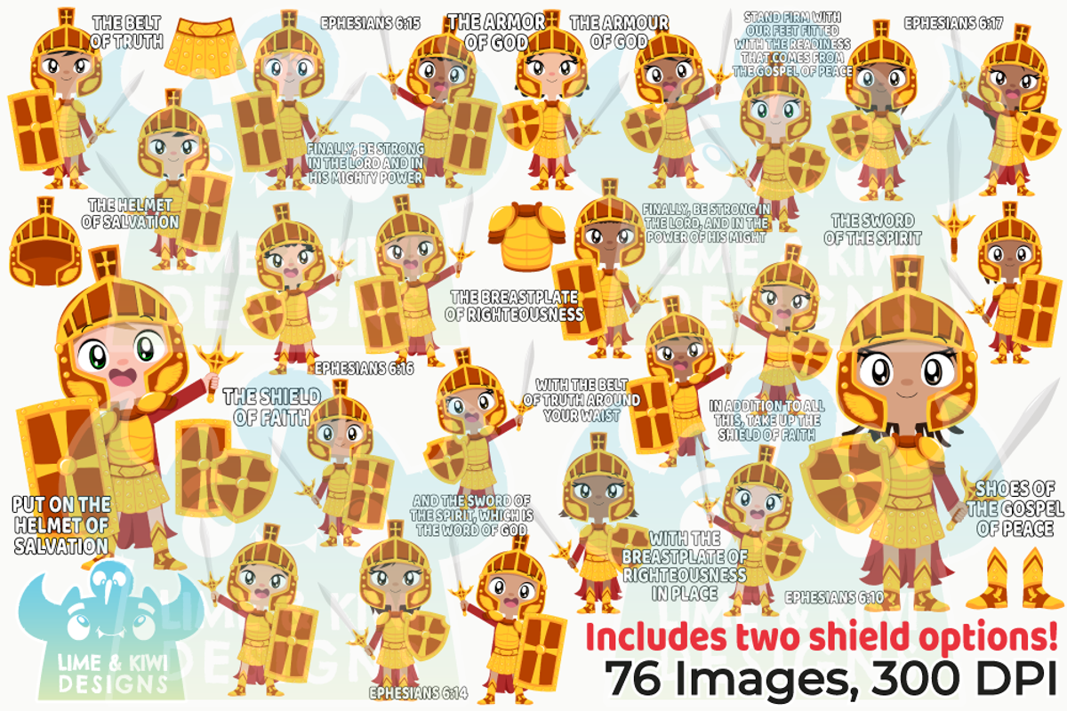 The Armor Of God Clipart, an Education Illustration by Lime & Kiwi Designs (Photo 2 of 2)