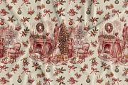 Vintage Holiday Toile Pattern Bundle, a Pattern Graphic by Olya Creative (Thumbnail 22 of 31)