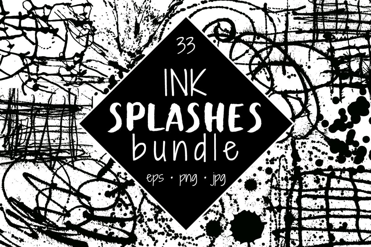 INK SPLASHES Bundle, an Object Graphic by ekaart (Photo 1 of 4)