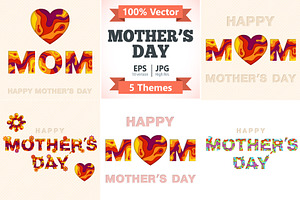 Mothers Day Invitation Cards, a Decorative Illustration by TAlex