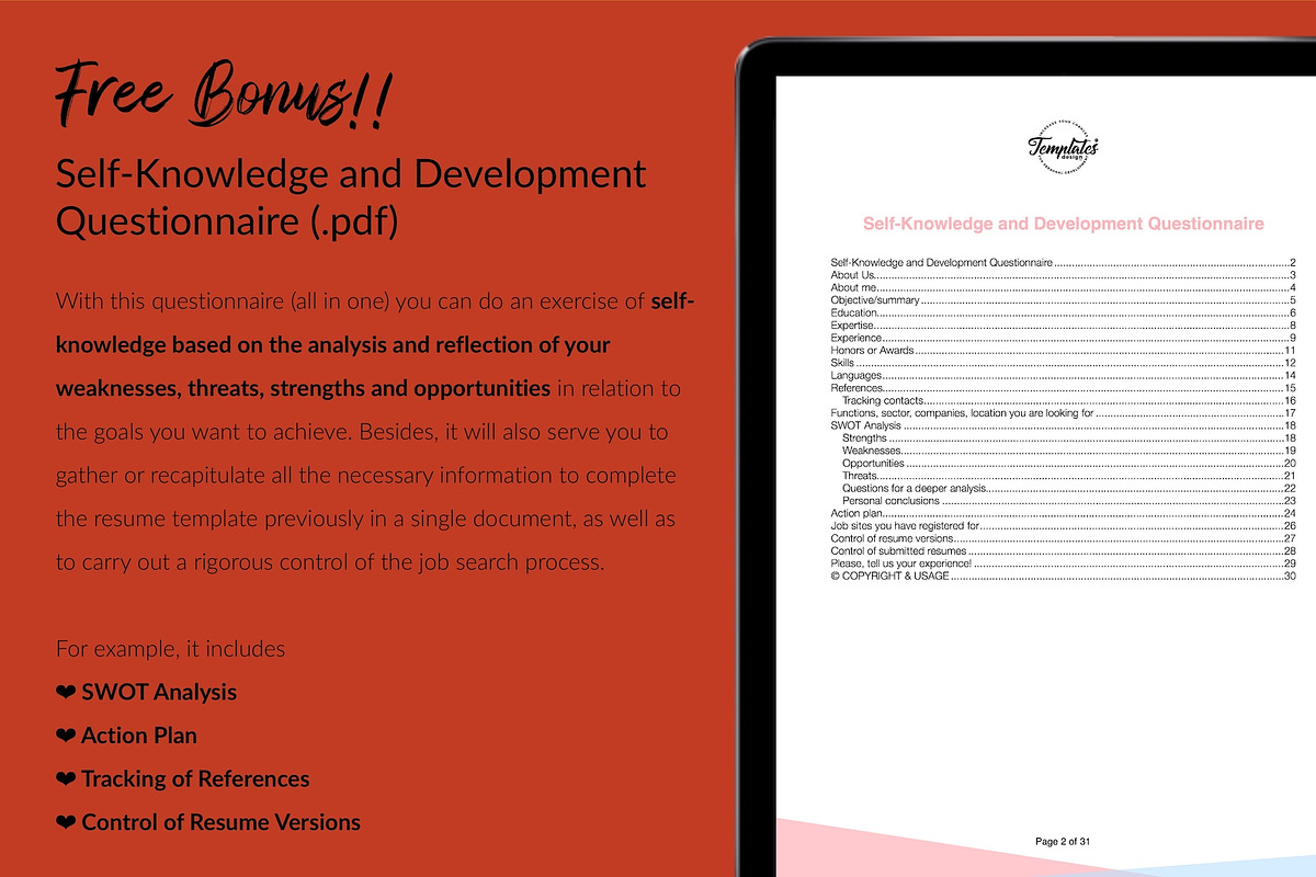 Modern Resume Bundle / CV - Serenity, a Resume Template by Templates Design Co. (Photo 12 of 17)