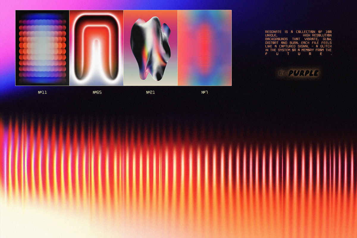 RESONATE: 100 Psychedelic Textures, a Background Graphic by Purple (Photo 2 of 11)