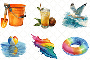 Water Park Watercolor Collection, an Illustration by Black Bird Studio (Thumbnail 3 of 6)