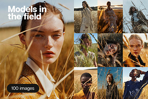 100 Models in the field, a Beauty & Fashion Photo by Handmadefont