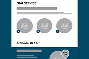 Clean Web Wireframe Template Design, a Wireframe Template by MightyDesign (Thumbnail 4 of 9)