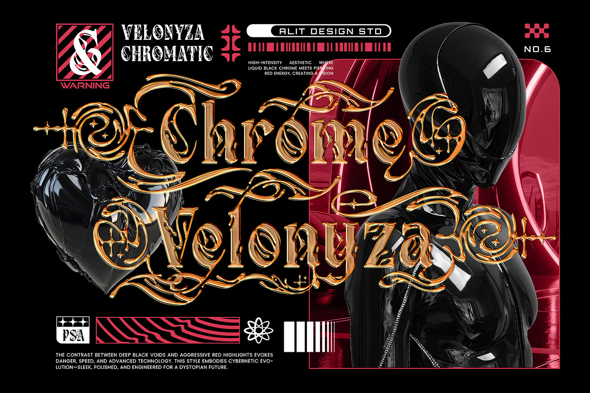 Chrome Revenant Typeface, a Serif Font by alit design (Photo 1 of 17)