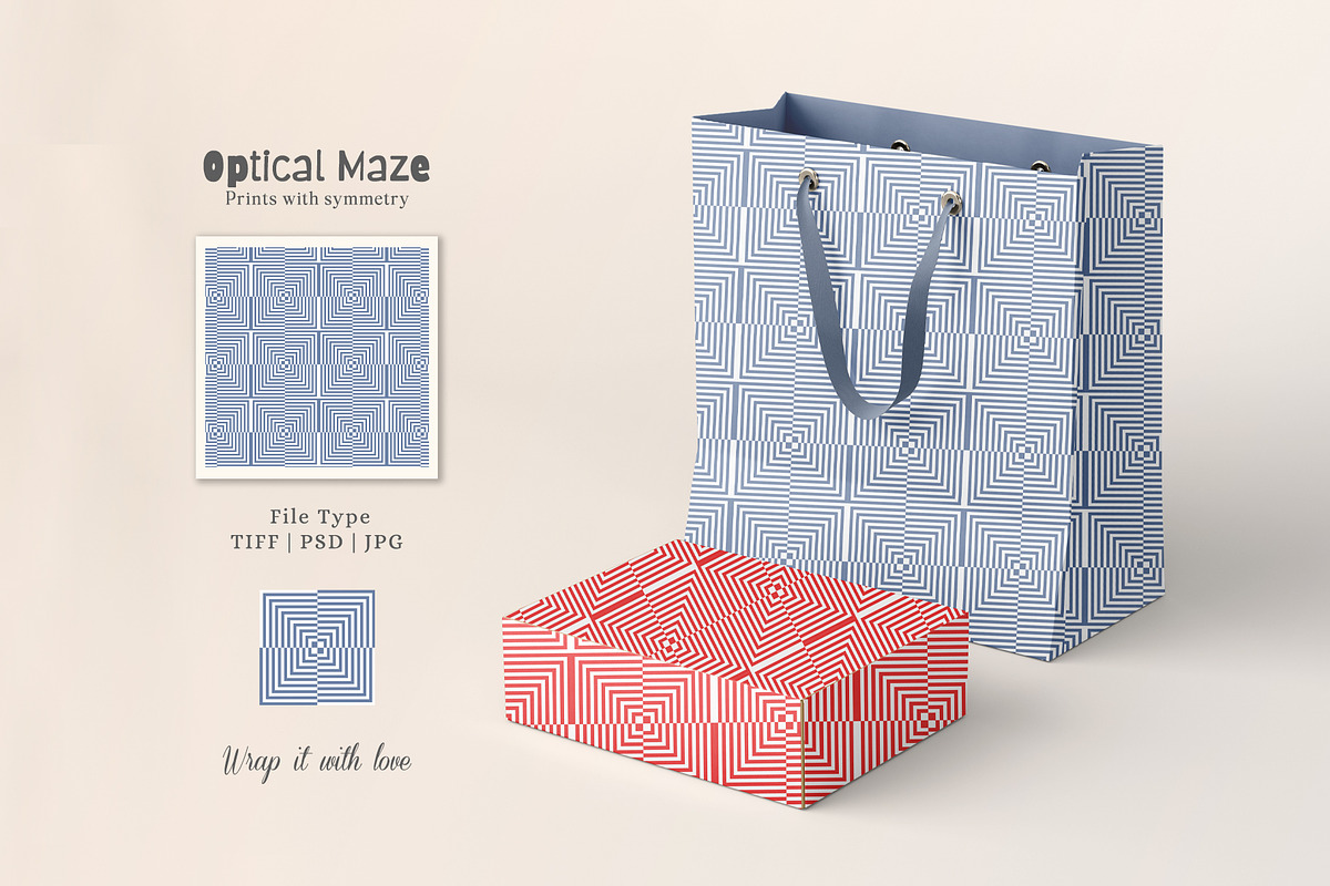Optical Maze Prints & Patterns, a Pattern Graphic by GND ART STUDIO (Photo 6 of 8)