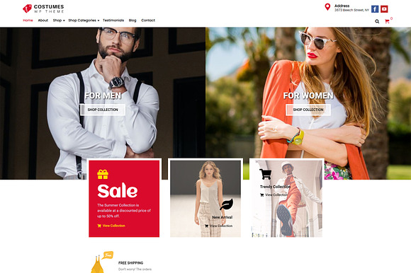 Costumes Clothing WordPress Theme preview 7