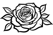 Rose Flower Silhouette Vector Bundle, an Illustration by Designer_Momina (Thumbnail 14 of 21)