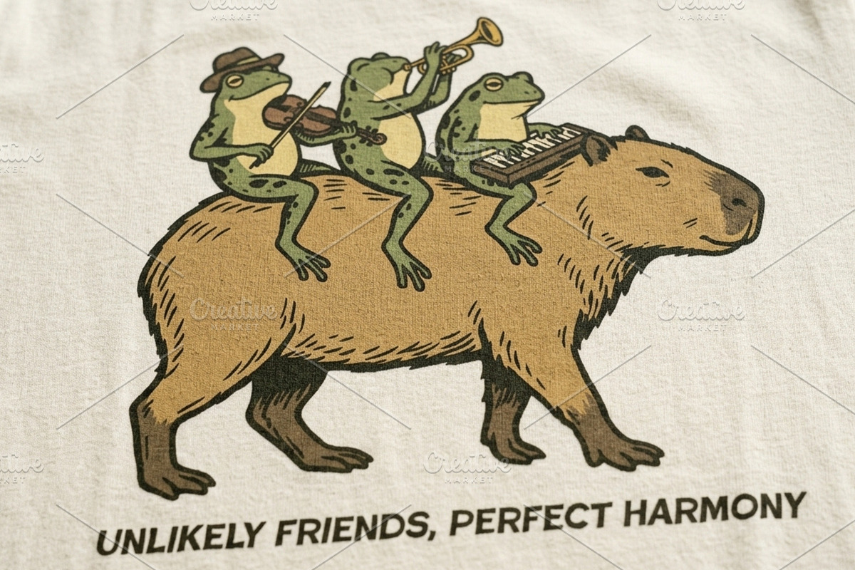 Perfect harmony, an Animal Illustration by Vectorlina (Photo 3 of 5)