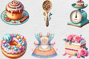 Vintage Baking Sublimation Clipart, an Illustration by Black Bird Studio (Thumbnail 3 of 6)