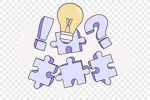 Creative Thinking Puzzle, an Object Illustration by Partikusi Design
