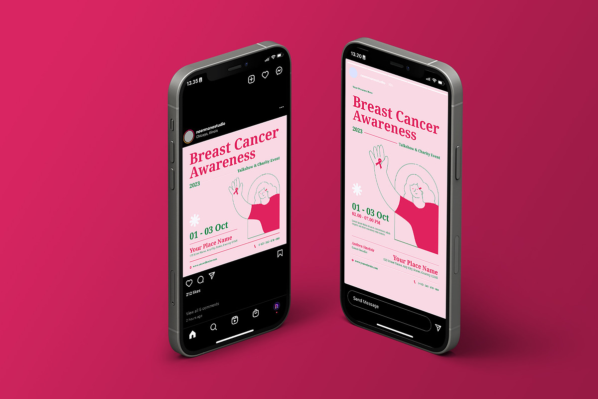Breast Cancer Awareness Flyer, a Flyer Template by Neermana (Photo 4 of 4)
