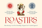 Roastirs Modern Elegant Serif, a Serif Font by timelesstype.co (Thumbnail 1 of 20)