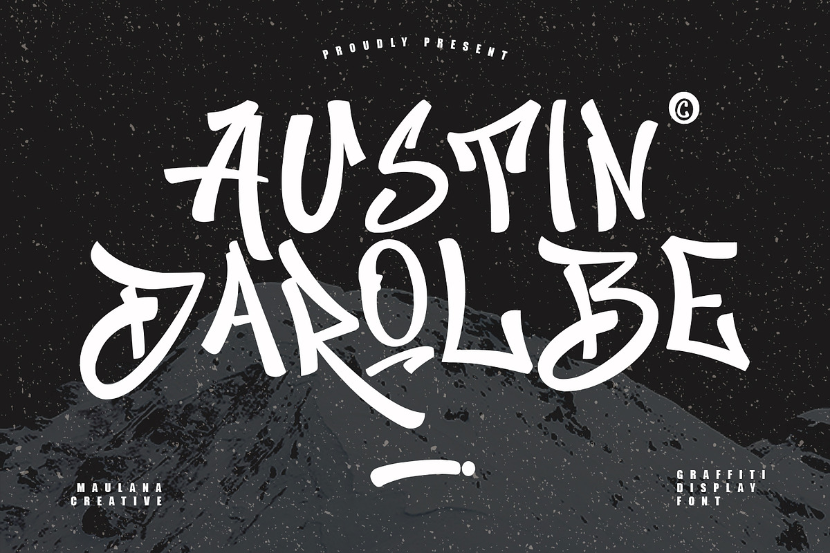 Austin Darolbe Graffiti Brush Font, a Handwritten Font by Maulana Creative (Photo 1 of 8)