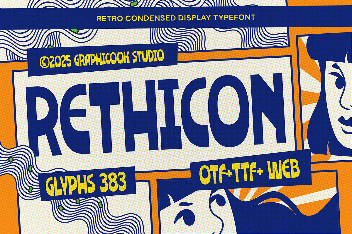 Rethicon, a Sans Serif Font by graphicook (Photo 1 of 10)