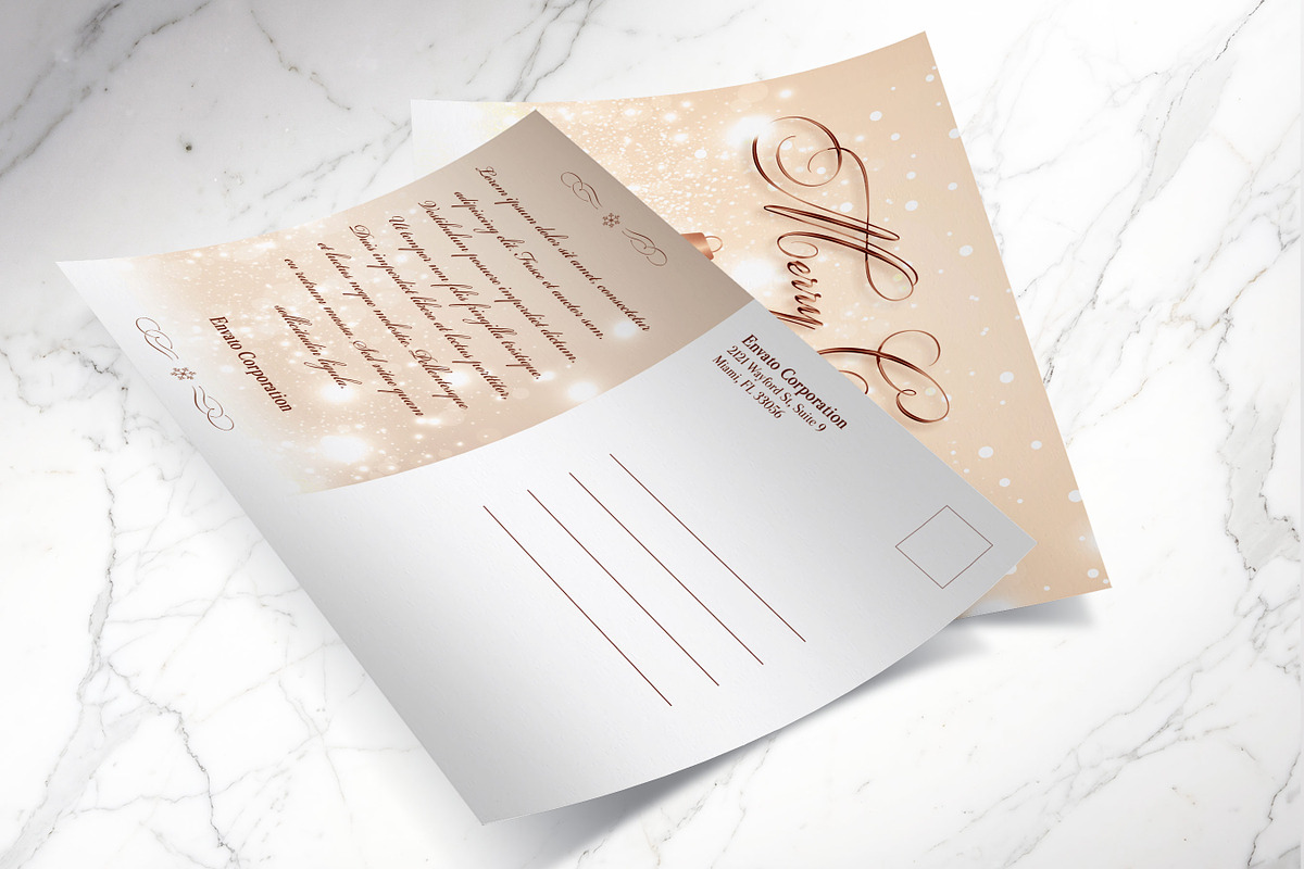 Merry Christmas Postcard Photoshop, a Flyer Template by Godserv Designs (Photo 6 of 12)