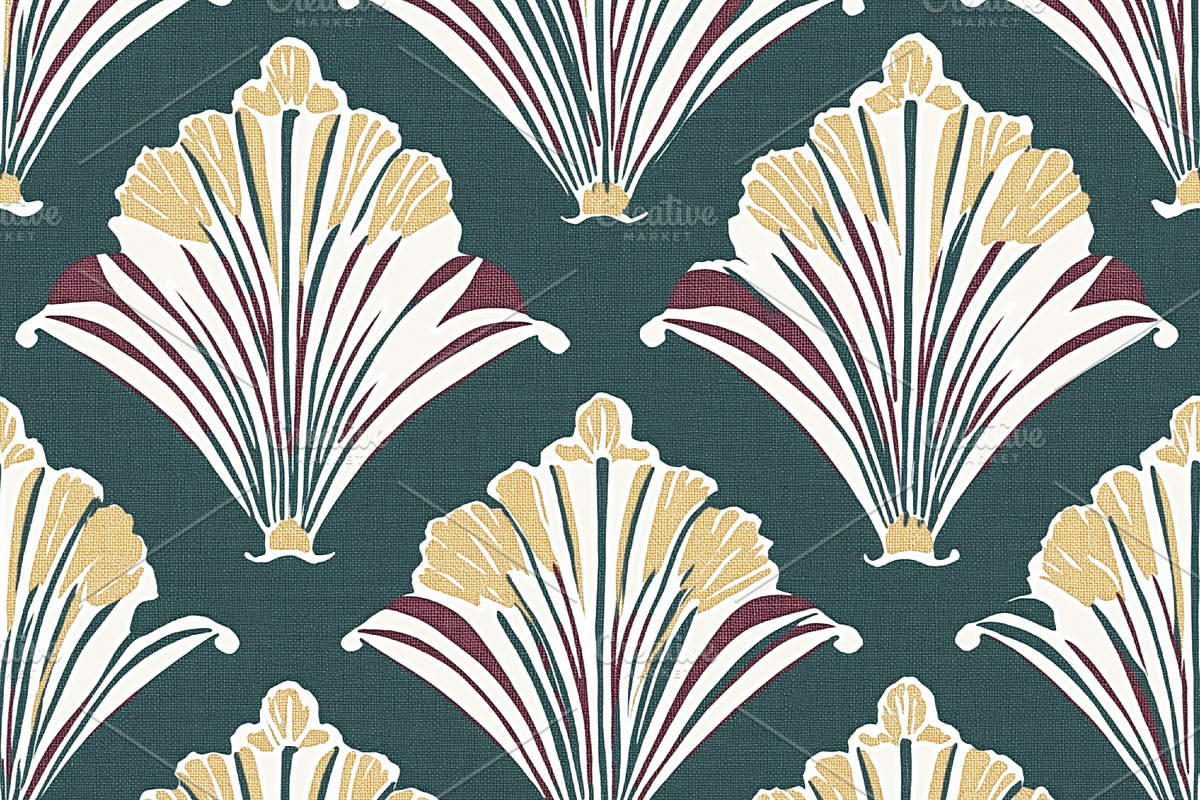Seamless pattern art deco inspired seamless pattern featuring or, a Pattern Graphic by Studio ANNA