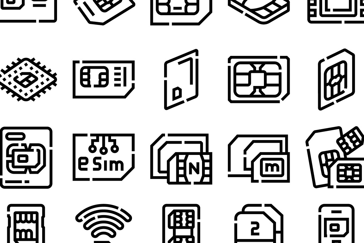 Sim card types and electronic sim, an Object Graphic by pikepicture (Photo 3 of 3)