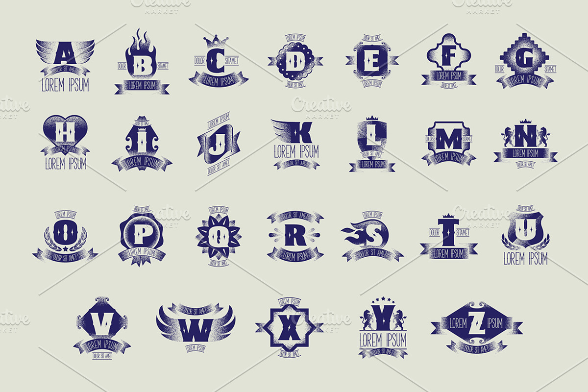 26 Heraldic Logo Templates + 2 Fonts, a Branding & Logo Template by Gleb Guralnyk (Photo 4 of 5)