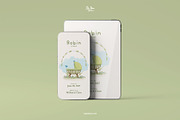 Whimsical Green Birth Announcement, a Card Template by SabaIslam.Studio (Thumbnail 3 of 7)