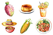 Watercolor Mexican Food Clipart, an Illustration by Daily.Designs (Thumbnail 4 of 5)