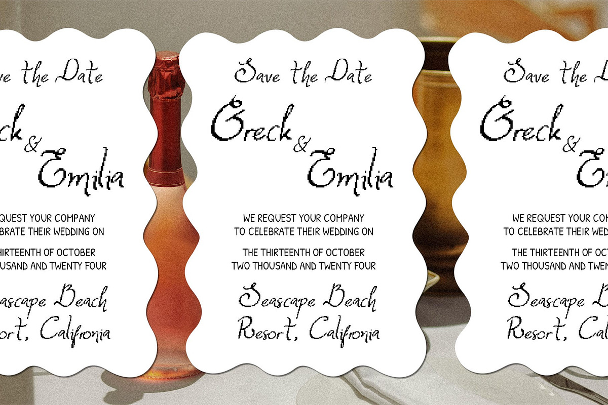 CS Artesia Pixel, a Script Font by Craft Supply Co. (Photo 4 of 8)