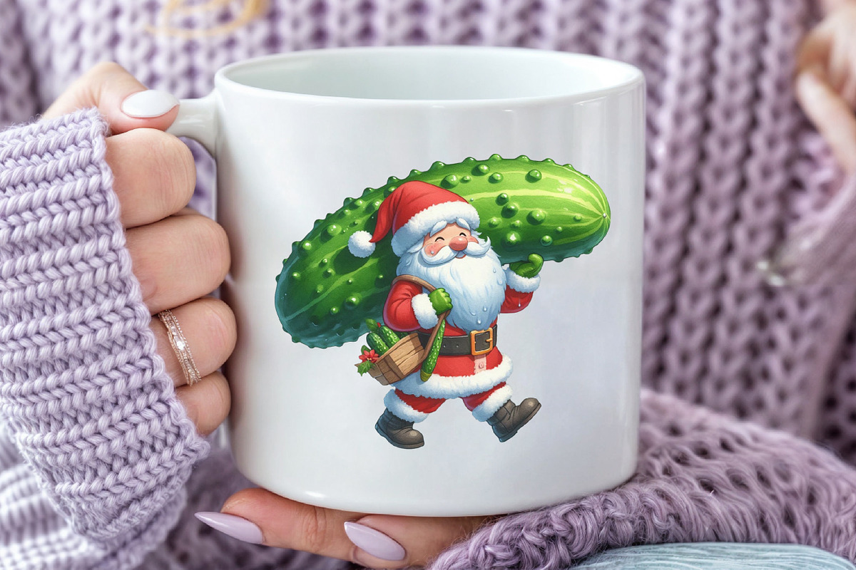 Funny Santa Pickle PNG, an Illustration by Craft Nest (Photo 5 of 6)