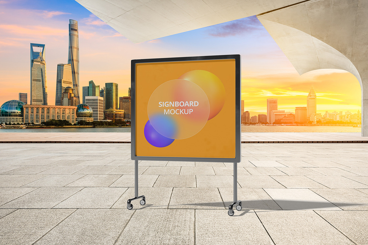Signboard Mockup, an Advertising Mockup by GraphicsPixel (Photo 4 of 4)