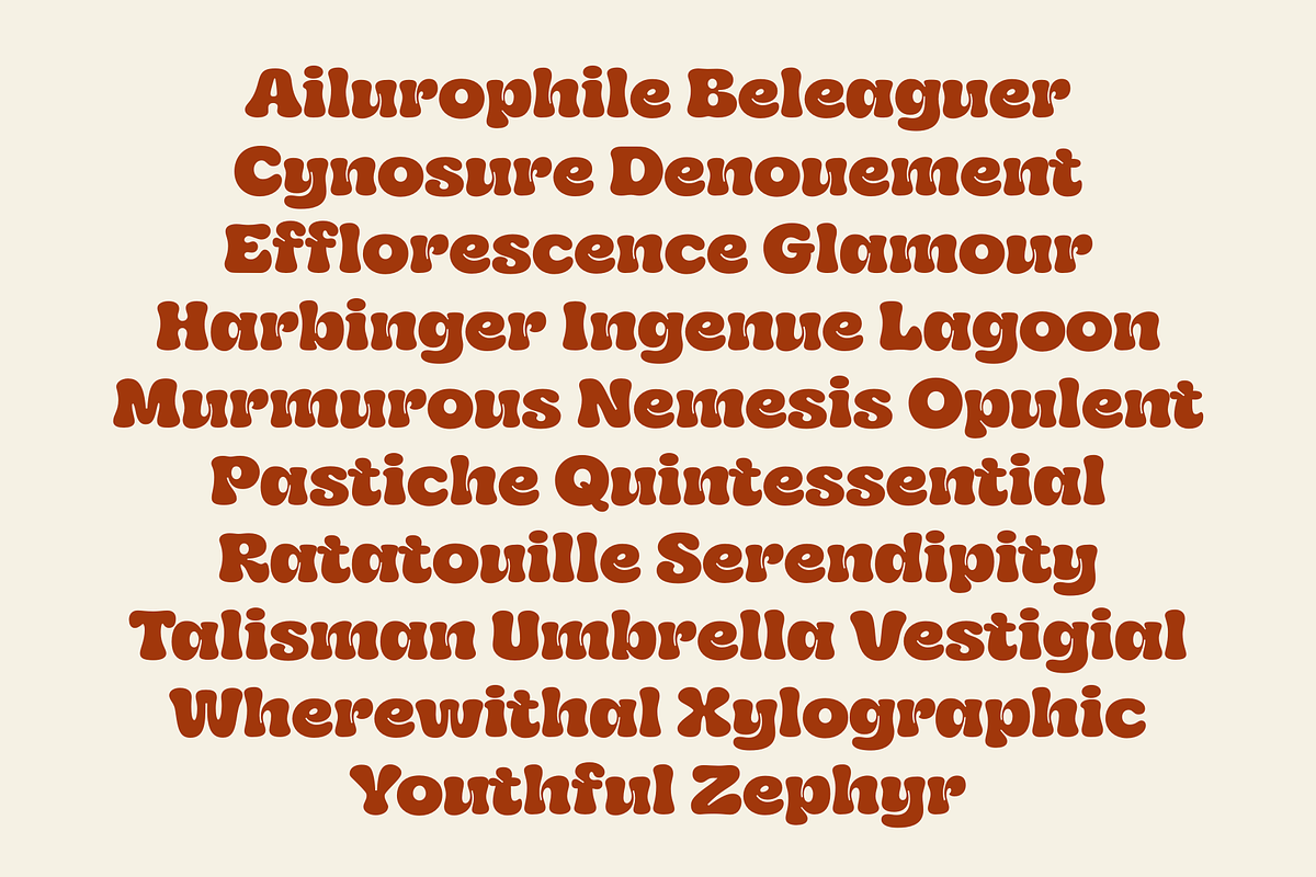 Zicho - A Groovy Inktrap Font, a Font by Ainun Jinan (Photo 6 of 10)