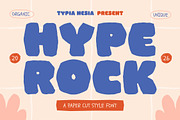 Hype Rock – Bold Paper Cutout Fun, a Sans Serif Font by Typia Nesia (Thumbnail 1 of 13)