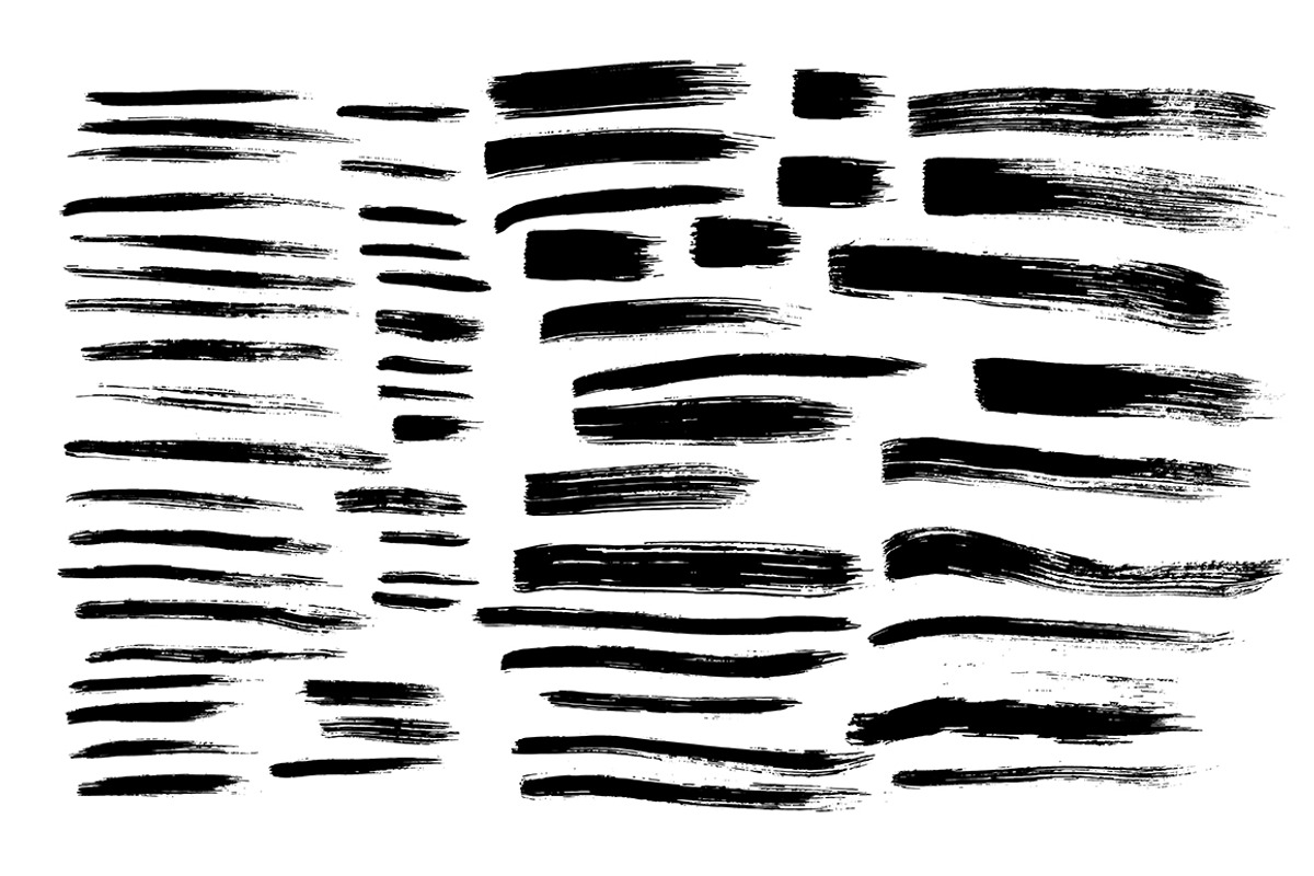 Handdrawn gouache Vector Brushes preview 2