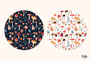 Mushrooms seamless patterns, a Pattern Graphic by Letto studio (Thumbnail 3 of 3)