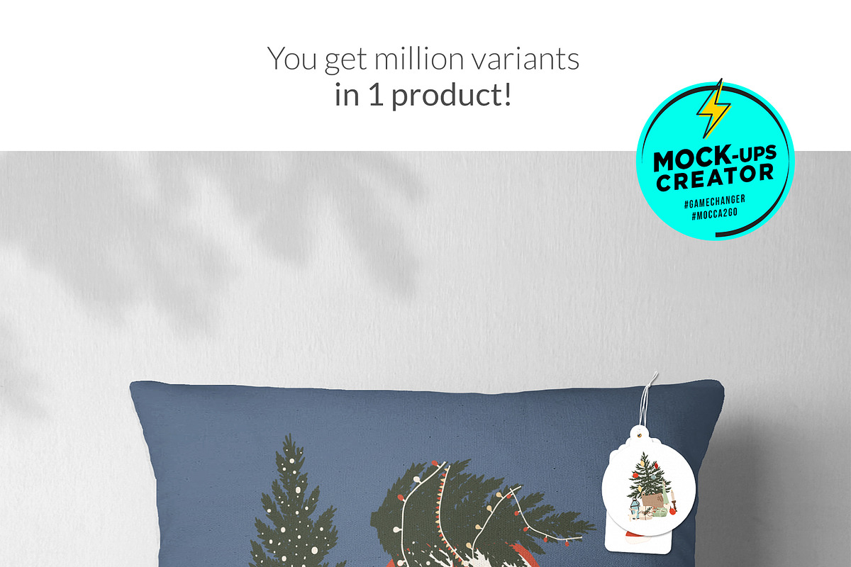 Xmas Pillows Covers 14xMock-ups, a Print Template by Mocca Mockups Store (Photo 7 of 7)