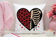 Valentine Skeleton Ribs Leopard Hear, an Illustration by DreamPrint404 (Thumbnail 2 of 8)