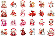 Sweet Cute Christmas Mrs Santa Claus, an Illustration by Sublimation Artist (Thumbnail 2 of 6)