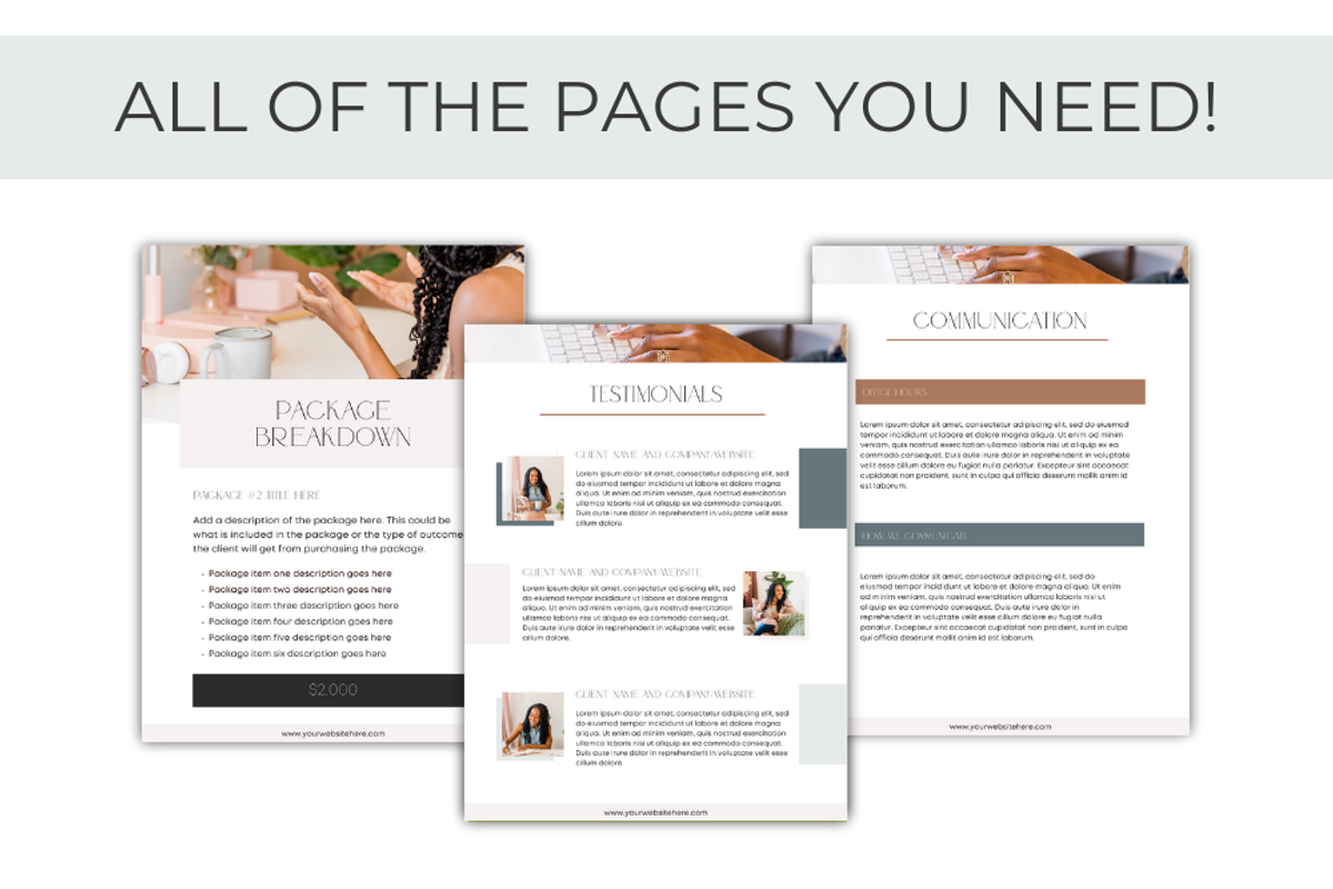 Sofia Marie Pricing & Services Guide, a Templates & Theme by Lady Boss Studio (Photo 1 of 9)