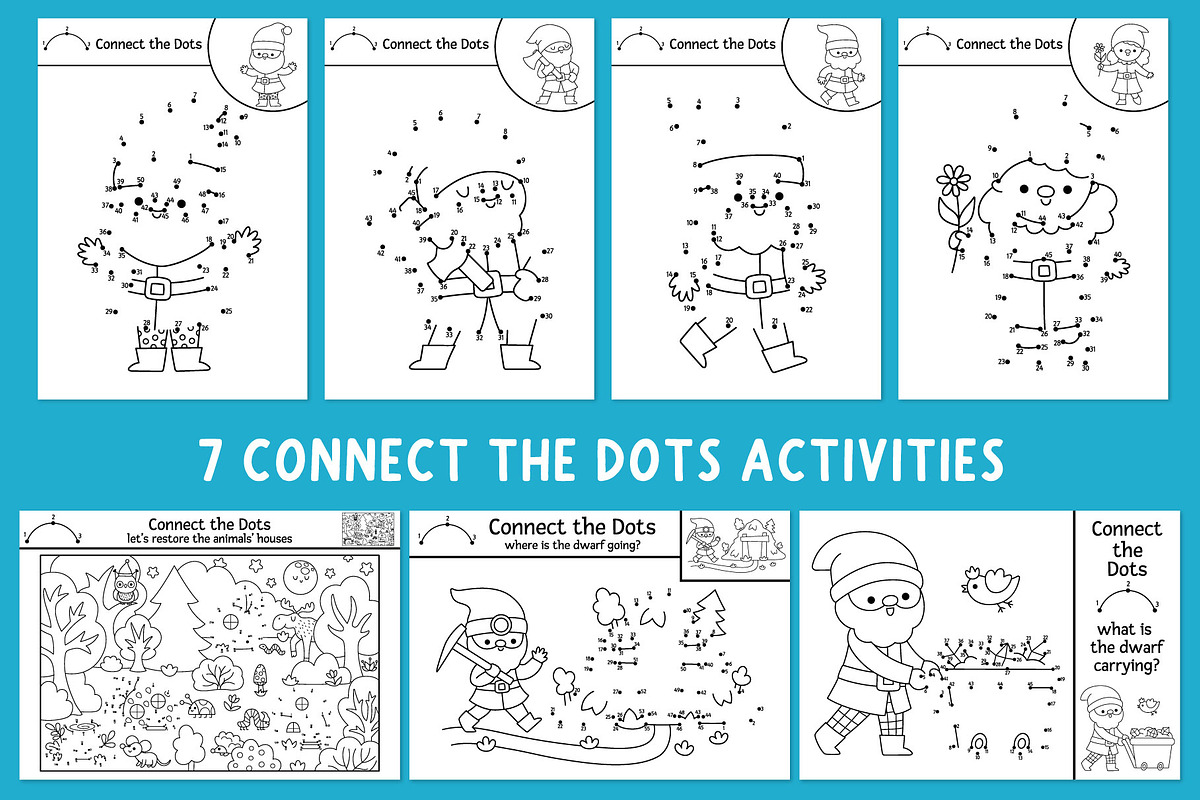 Dwarf coloring games and activities, an Education Illustration by Lexi Claus (Photo 9 of 16)