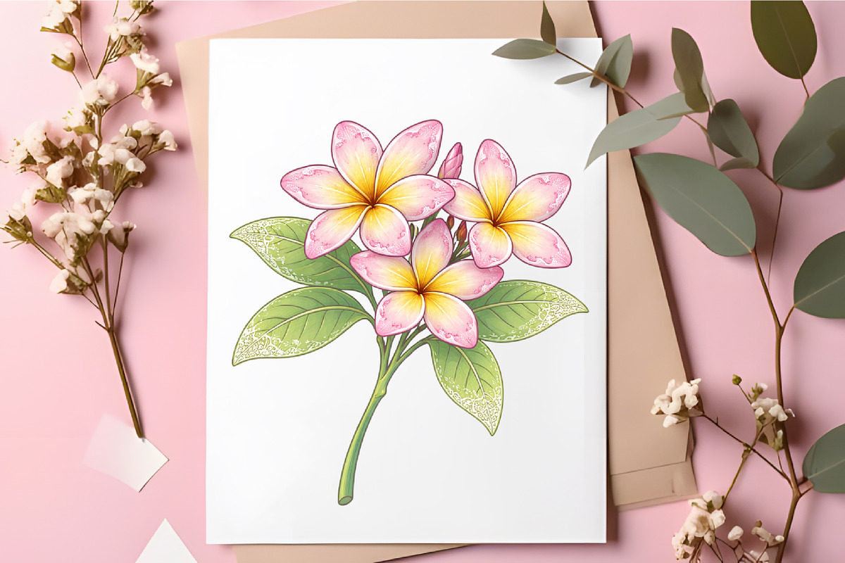 Tropical Plumeria Summer Bundle, an Illustration by RobertsArt (Photo 2 of 5)