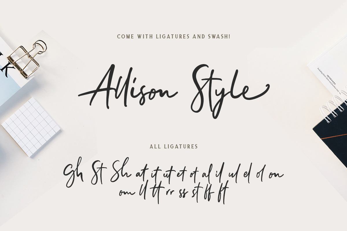 Allison Style - Font Duo preview 6