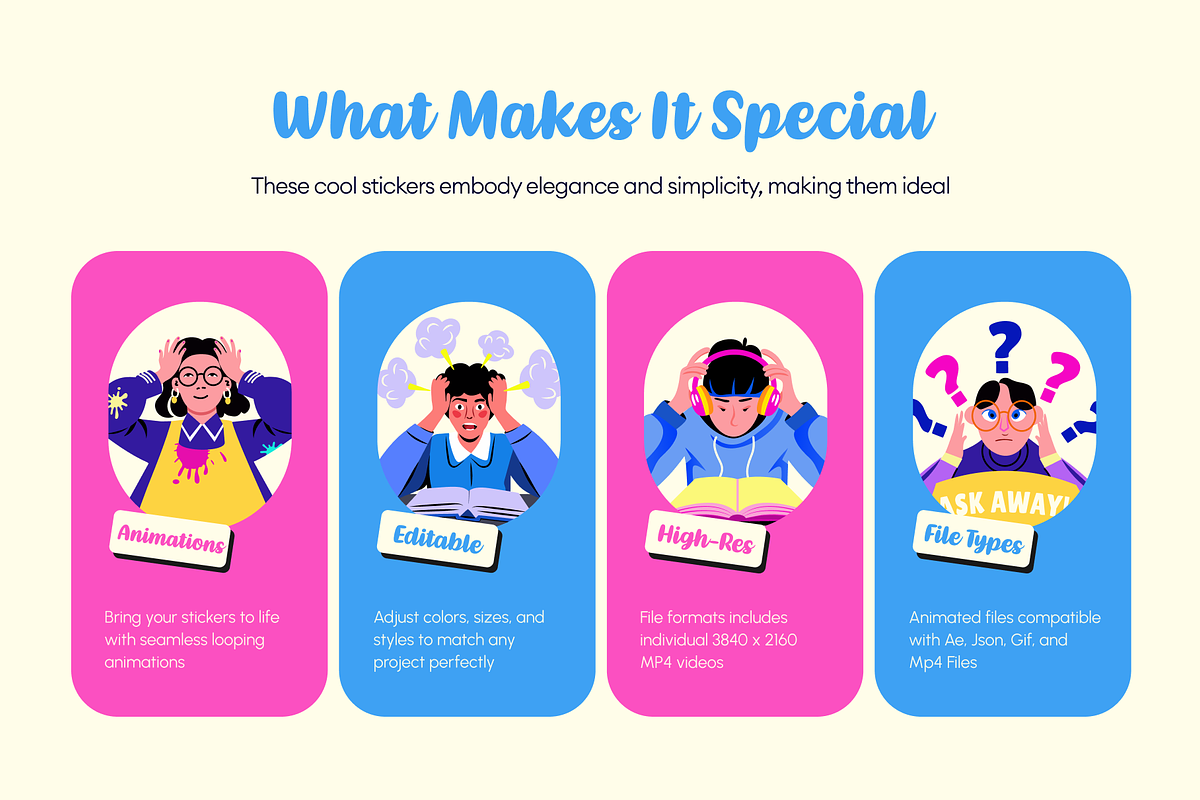 Animated School Stickers Collection, an Emoji Icon by Prosymbols (Photo 2 of 4)