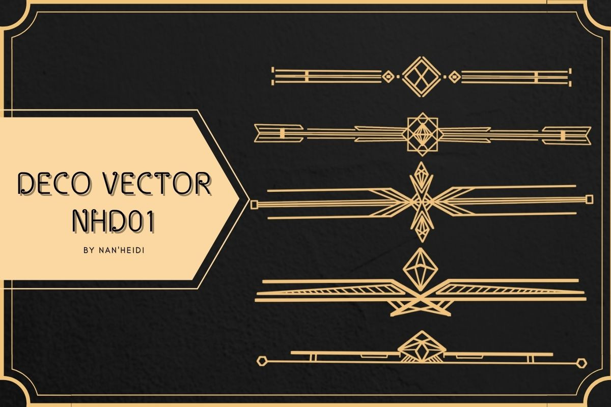 12 Deco Vector NHD 01 Procreate brus, a Brush Add-On by Nan'Heidi (Photo 3 of 4)